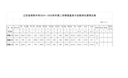 2024-2025学年第二学期教师任课情况表 